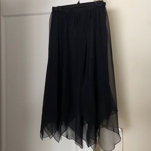 Chiffon black skirt